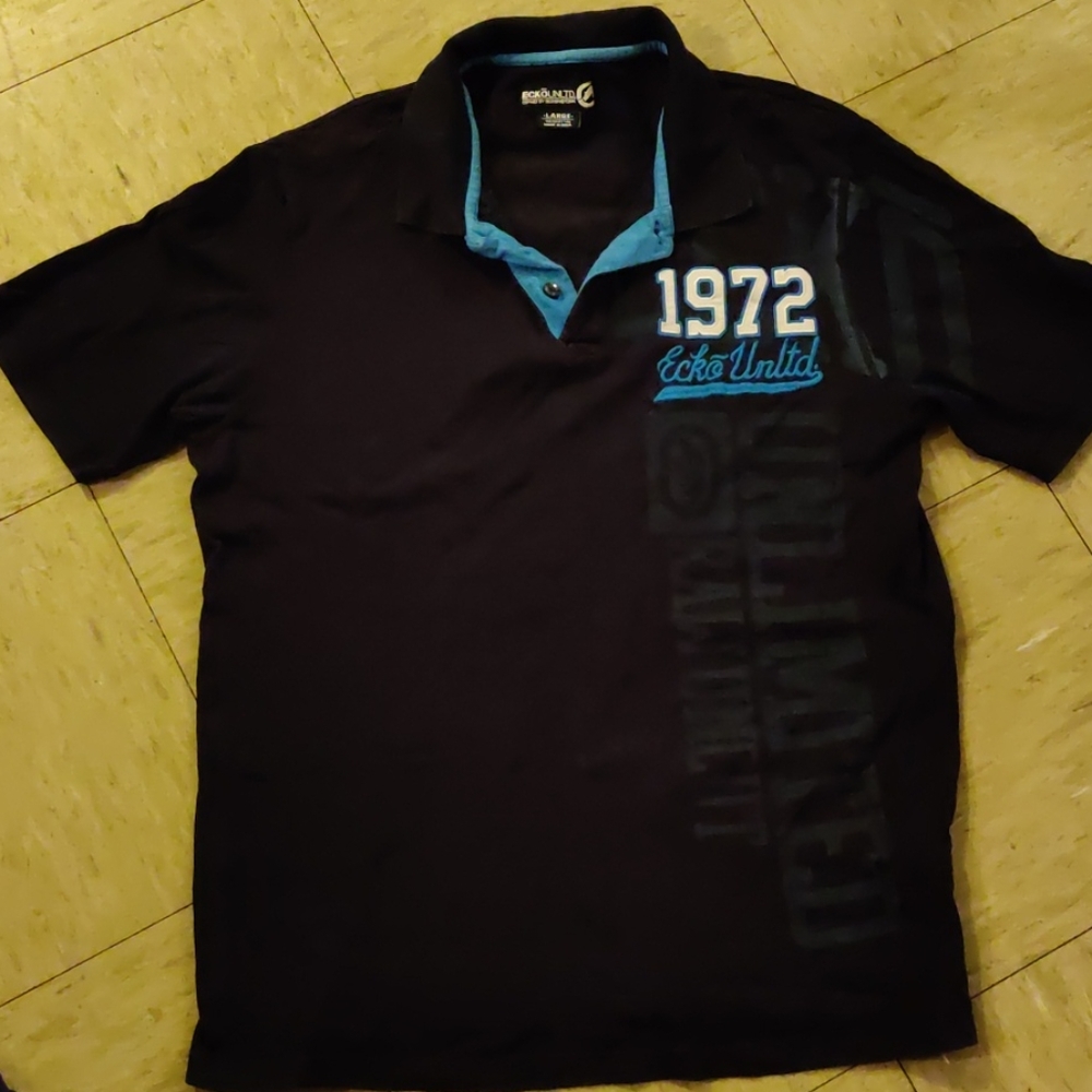 Men's Ecko Unltd Polo Large Black Blue